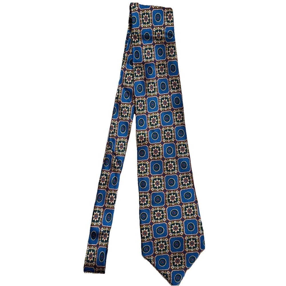Stefano Ricci Men's Silk Tie - Multi Color - Medallion Made In Italy, Blue Gold